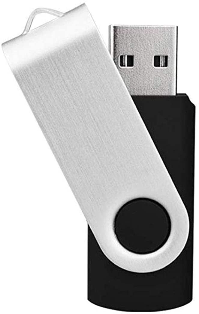 Lot de 10 Clés USB, Clé USB 8 Go, Clé USB2.0, Clé Pivotante, Clés USB, Clé Mémoire, Noir