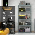 thumbnail image 6 of Costway 2 PCS 5-Tier Heavy Duty Storage Shelf Storage Utility Rack Shelf with Anti-tipping Device Grey, 6 of 10