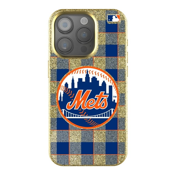 Keyscaper New York Mets Plaid Bling iPhone Case