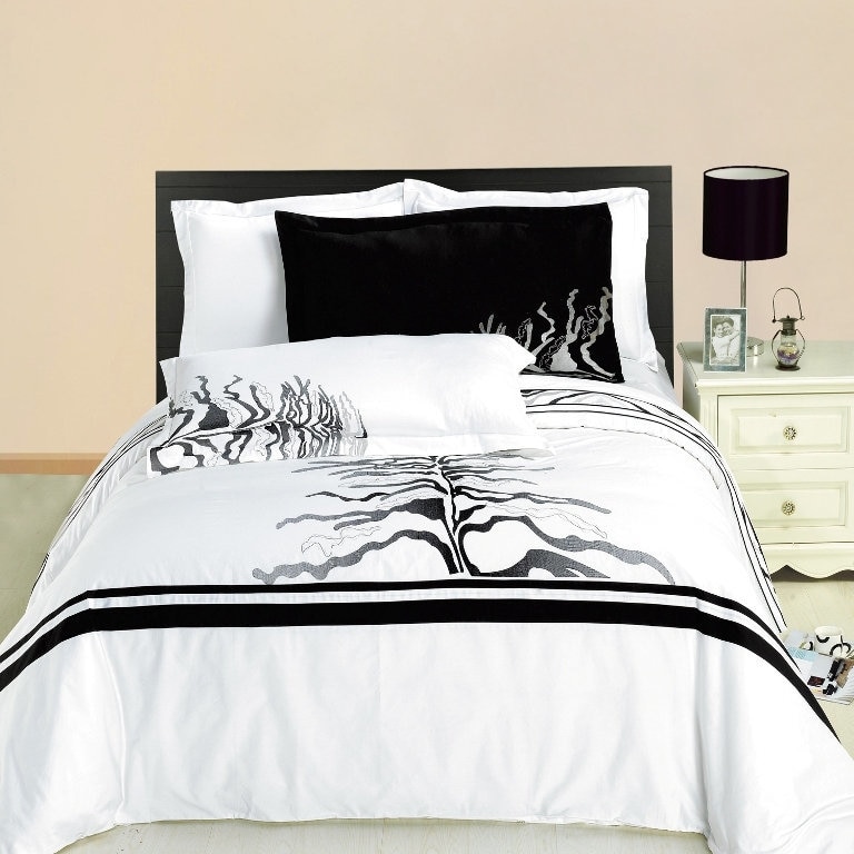 Soft 100 Cotton 3 Piece Duvet Cover Set Embroidered King/California