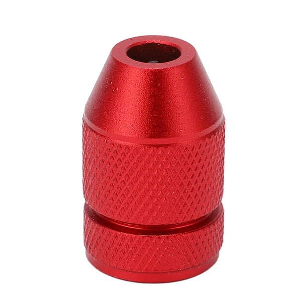 Collar de tope de taladro ajustable, aleación de aluminio, anillo interior de nailon antideslizante rojo, collar de tope de taladro para diámetro de carpintería(Suitable for 1mm-5mm drill bits)