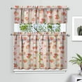 thumbnail image 2 of Kitchen Curtains 36 Inch Short - 3 Panel Set Strawberry Print, Rod Pocket Window Curtains 100% Polyester, Cute Fruit Valance for Farmhouse, Cafe, Living Room, Bedroom, Easy Wash, 2 of 6