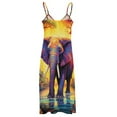 thumbnail image 5 of Colorful Elephant Flower Fine Art Sleeveless Dress Summer Dress Woman 2025, 5 of 7