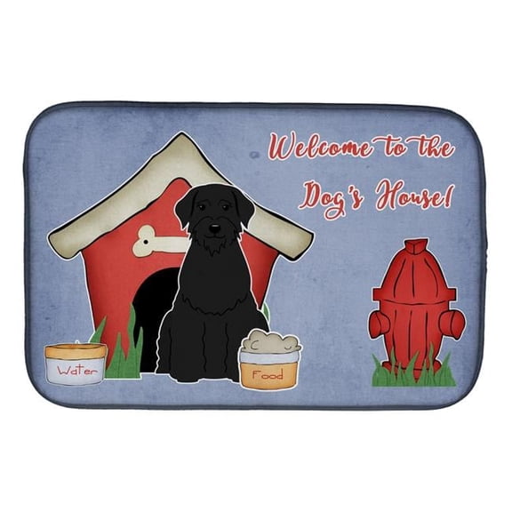 Dog House Collection Giant Schnauzer Dish Drying Mat