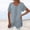 Gray, variant on Mceream Women's Linen Shirt Short Sleeve V Neck Irregular Hem Top Oversized Loose Fit Summer Cute Tees Outfits Blouse Plus Size Purple M