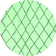thumbnail image 1 of Ahgly Company Indoor Round Solid Emerald Green Modern Area Rugs, 7' Round, 1 of 4