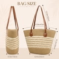 thumbnail image 2 of DAKIMOE Straw Beach Bag For Women Summer Boho Tote Bag Handbags Large Shoulder Purses Woven for Vacation, 2 of 7