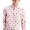 thumbnail image 2 of Club Room Men’s Crest-Print Shirt, Light Pink/L, 2 of 3