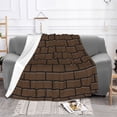 thumbnail image 2 of Pixel Bricks Throw Blanket, Soft Blanket Keeps Warm All Seasons, Lightweight Warm Blanket For Sofa Bed Sofa - 50"x40", 2 of 8