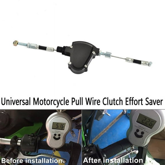 Universal Motorcycle Pull Wire Clutch Effort Saver Stunt Clutch Cable Easy System for Black