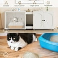 thumbnail image 4 of Garvee Cat Litter Box Enclosure, 55.1" Double Cage with Cat Litter Pad, White, 4 of 9