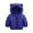 Dark Blue, variant on Toddler Girls Winter Long Sleeve Solid Coat Bear Ears Hooded Jacket Thicken Windproof Zipper Warm Outwear