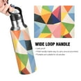 thumbnail image 4 of Yayeee 33oz Double Wall Stainless Steel Water Bottle with Flip Straw, Minimalist Triangles, 4 of 7