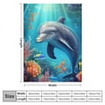 thumbnail image 4 of BCIIG Cute Dolphin Blanket | Soft Warm Fuzzy Lightweight Ocean Theme Flannel Throw Blanket Perfect for Couch, Bed, Decor, Travel &amp; Outdoor Use, Cozy Blankets for Adults Kids Boys Girls   60x80in, 4 of 6