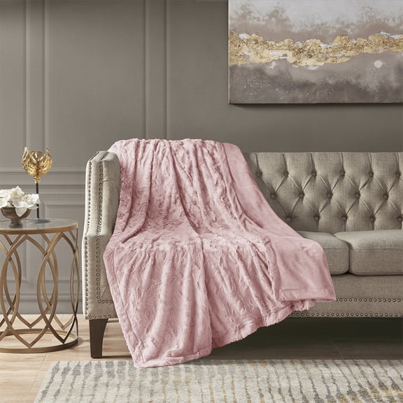 Ultra-Soft Faux Mink Blanket - Reversible Design with Wrinkle-Release Care (Steam Iron Safe)