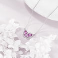 thumbnail image 4 of Butterfly Necklace for Women 925 Sterling Silver Butterfly Pendant Necklace October Birthstone Cubic Zirconia Jewelry Gift, 4 of 5