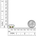 thumbnail image 6 of Gem Stone King 10K Two Tone Gold Pink Lab Grown Diamond and Green Tourmaline Engagement Ring for Women | 1.00 Cttw | Round 5MM | Gemstone April Birthstone | Size 7, 6 of 6