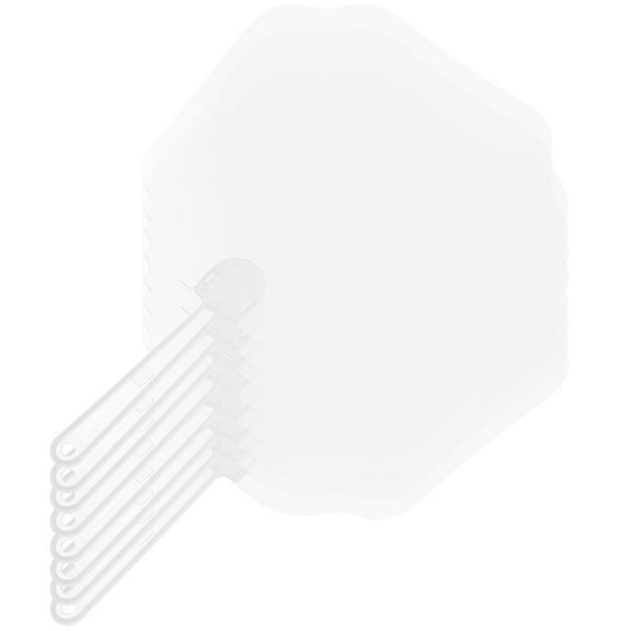 ETHZZLE Blank Hand Fan PVC 8Pcs 10.3X7.1X0.04In