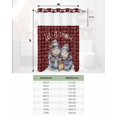 thumbnail image 6 of No Hook Shower Curtain with Snap in Liner, Christmas Cartoon Snowman Red Black Plaid Hotel Shower Curtains for Bathroom, Washable Shower Curtain Liner Set with Mesh Top Window, 72"x96", 6 of 6