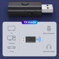 thumbnail image 3 of 2X Receptor Transmisor Bluetooth 5.3, Adaptador Bluetooth USB, Transmisor de Audio Inalámbrico para de Sonido de TV, Hogar/Coche, 3 of 5