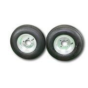 2-Pack Antego Trailer Tire On Rim 480-8 4.80-8 Load C 4 Lug Galvanized Wheel
