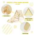 thumbnail image 5 of CIPACHO 3-in-1 Wooden Climbing Triangle Set Triangle Climber with Ramp, Kids Indoor Outdoor Play Equipment, Natural, 5 of 8