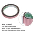 thumbnail image 3 of Uxcell Rose Red Metalized Tape 0.5" x 55 Yards Decor Tape for Detailing Accent Wall Graphic Arts, 3 of 5