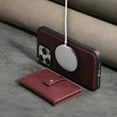 thumbnail image 4 of Detachable Magnetic Phone Cases Compatible with iPhone 15, Case with Card Holder, Compatible with Magsafe, Classic PU Leather Kickstand Wallet Phone Cover for iPhone 15, Winered, 4 of 9