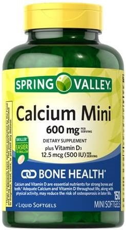 Spring Valley Calcium plus Vitamin D3, 150 Mini Softgels - Walmart.com