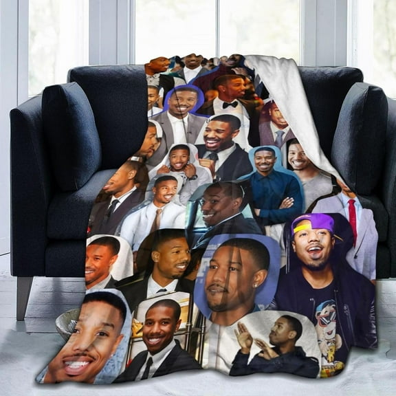 Blanket Michael Actors B. Jordans Throw Flannel Blankets Warm Soft Cozy Fuzzy Air Conditioning Blanket for Living Room Sofa Bed Gift Blankets for All Seasons 30"x40"