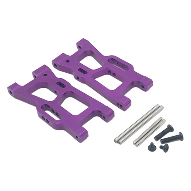 Bewildely Brazo de suspensión inferior trasero de aleación de aluminio RCGOFFLOW, brazo de suspensión inferior trasero Rc para pieza de coche Kits de construcción modelo Púrpura