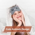 thumbnail image 4 of Cute Cat Sleep Mask - Soft Plush Eye Mask for Travel, Adults & Kids - Gray Cat Design, 4 of 6