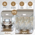 thumbnail image 5 of Yellow Grey Forest Window Privacy Film, Grey Modern Art Oil Painting Static Cling UV Sun Blocking Heat Control Window Tint Day and Night, Non-Adhesive One Way Windows Privacy Cover 17.7''x78.7'', 5 of 7