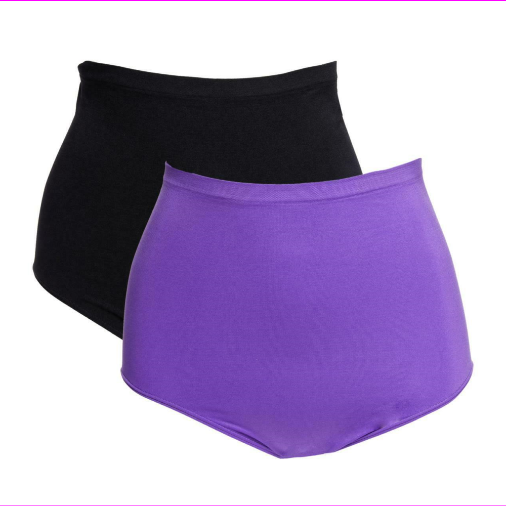 Rhonda Shear Rhonda Shear 2pack Seamless HighWaist Panty, Purple