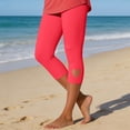 thumbnail image 2 of Womens Yoga Pants High Waist Hollow Out Stretchy Compression Gym Yoga Women's Pants Watermelon Red L, 2 of 8