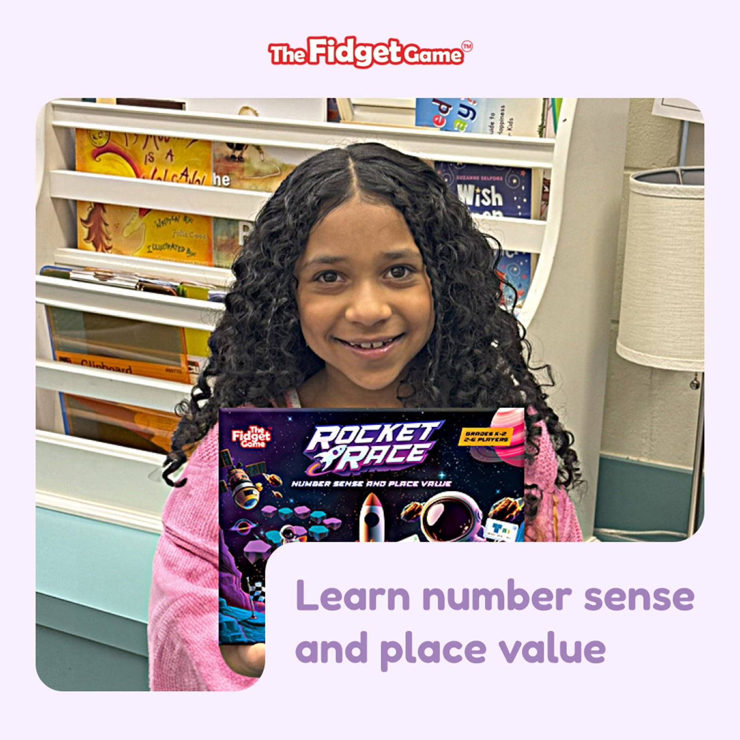 The Fidget Game Rocket Race Number Sense & Place Value Board Game