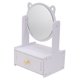 thumbnail image 5 of Raindrops 1Ud Desktop Cosmetic Mirror White with Storage Box for Home Use Rotatable 360 Degrees, 5 of 7
