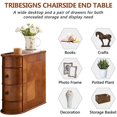 thumbnail image 5 of Tribesigns Chairside End Table, Two Drawers Wood Side Tables with Shelf, Assembled Table, Living Room, Brown, 5 of 5