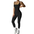 thumbnail image 2 of Women Casual Comfort Workout Halter Straight Leggings Jumpsuits Hidden Scrunch One Piece Adjustable Strap Yoga Outfit Rompers, 2 of 5