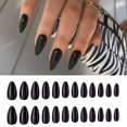 thumbnail image 3 of Tribute to The Queen Solid Black Armor Wearable Removable Nail Fake Tips, 3 of 8