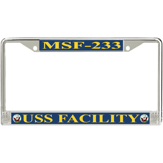 USS Facility MSF-233 License Plate Frame