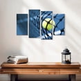 thumbnail image 2 of Elephant Stock Tennis Net Wall Art - Horizontal Multi Panel Canvas - Living Room Wall Decor - Sports Multi Panel - Green And Blue Decor - 24" x 14", 2 of 4