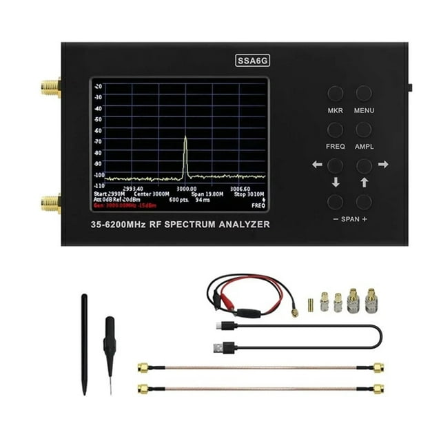SSA6G Spectrum Analyzer 35Mhz-6200Mhz Multimeter Spectrum Explorer With Test Probe