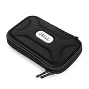 Nintendo New 3DS Case (Black) - EVA Hard Compact Travel Protective Shell Carrying Bag Pouch Holder Cover Zippered Sleeve Accessories with Strap for Nintendo Console Game & Card 3DS, New 2DS