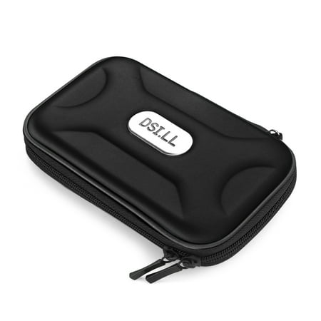 Nintendo New 3DS Case (Black) - EVA Hard Compact Travel Protective Shell Carrying Bag Pouch Holder Cover Zippered Sleeve Accessories with Strap for Nintendo Console Game & Card 3DS, New 2DS