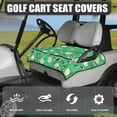 thumbnail image 3 of Whosucclay Golf Ball Pattern Anti-Scratch Golf Cart Seat Cover Comfortable for EZGO Club Car Yamaha Icon, With 4 Storage Pockets Golf Cart Seat Protector, 3 of 7
