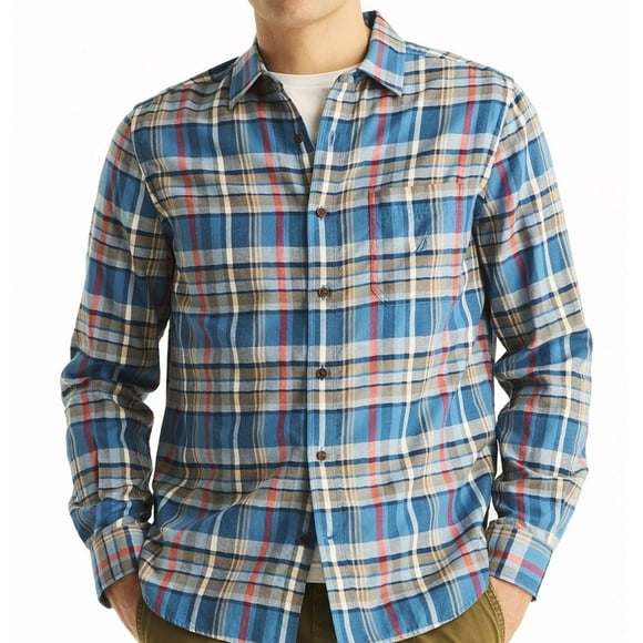 Nautica Chemise Boutonnée Delft pour Hommes, Multicolore, TTG