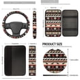 thumbnail image 5 of Uorisanigo Aztec Western Horse Interior Accessories Set of 18,Front Back Seat Cover Full Set+Seat Belt Pads+Steering Wheel Covers+Car Coasters+Armrest Cover+Headrest+Shift Knob+Hand Brake Covers, 5 of 7