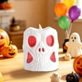 thumbnail image 6 of Konghyp Halloween Decorative Lights Plastic Imitation Candle Skull Ornament Lamp LED Electronic Night Light, Party Decoration, Soft Light Effect, Reusable Christmas Decor, Ghost Festival Ornament, 6 of 7