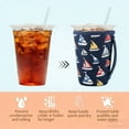 thumbnail image 4 of 3 Pack Reusable Iced Coffee Sleeves for Iced Coffee Cups or Drinks Reusable Neoprene Insulated Sleeves for Hot and Cold Drinks(Sailboat), 4 of 7